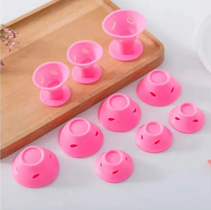 Zachte Siliconen Haarrollers - Hittevrije DIY Rollen in 10/20 Verpakking voor Moeiteloos, Schadevrij Stylen!