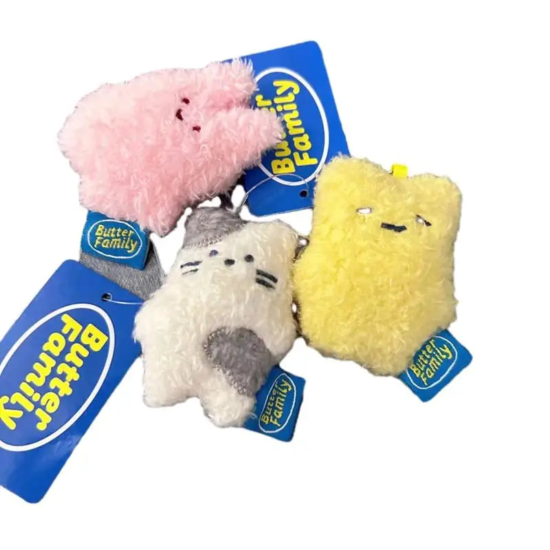 Charmante 7cm Butter Konijn Plush Sleutelhanger - Schattige Anime Knuffel Perfect voor Kinderverjaardagen!