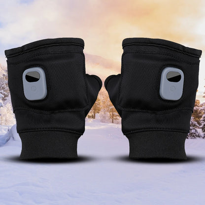 Ultieme Oplaadbare Touchscreen Verwarmde Handschoenen - 360° Warmte voor Buiten Hiking en Fietsen, Vingerloze Ontwerp voor Maximale Behendigheid!