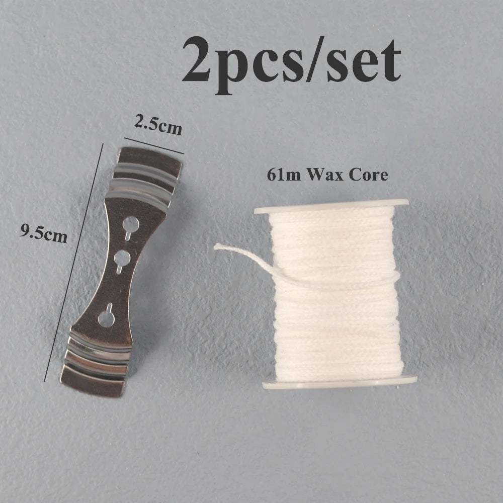 Candle Wick Sets and Kits | Pre-Tabbed Cotton Wicks, Holders and Accessories for Candle Making | Multiple Sizes