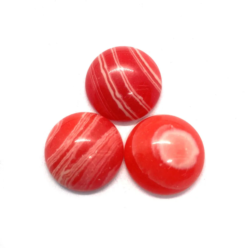 Round Natural Stone Cabochons 4-25mm Flat Back Gemstone Cabs 10pcs for Jewelry Making Rings Earrings Pendants