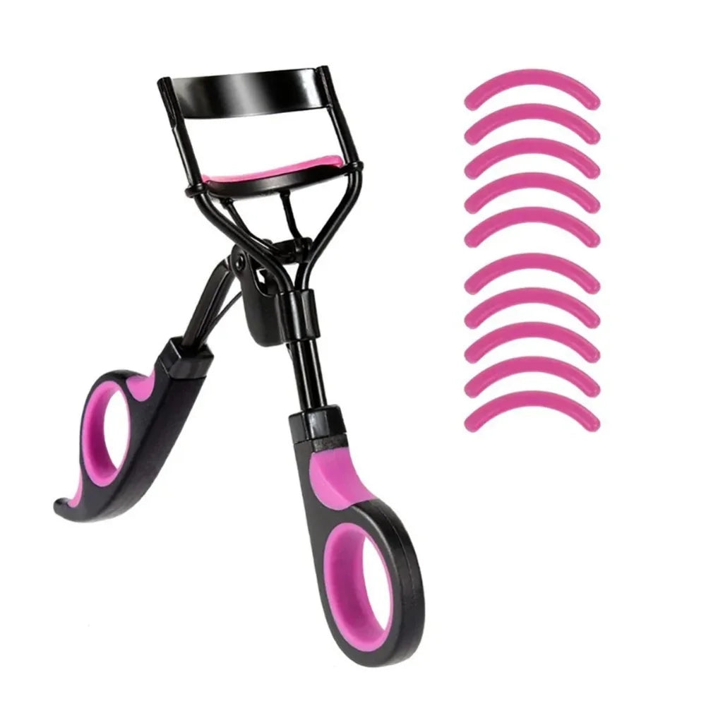 Professionele Wimperkruller Set met 10 Vervangkussens - Ultieme Schoonheidstool voor Langdurige Krullen en Perfecte Oogmake-up
