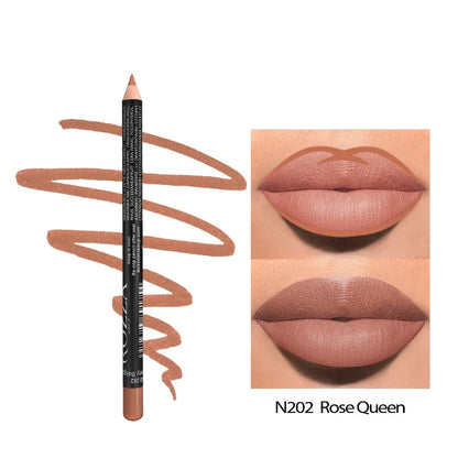 Vibrante 14-kleurige Nude Matte Lippenstift Pencil - Langdurig, Waterproof en Hoog Gepigmenteerde Lippenlijner voor Prachtige Lippenmake-up!