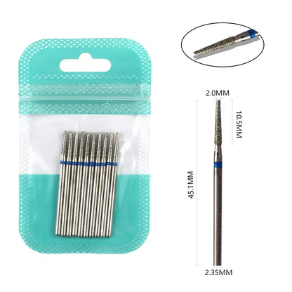 Ultimate 10-delige Diamanten Vijl Bit Set voor Perfecte Manicure & Pedicure met Elektrische Machine - Inclusief Borstel en Freesgereedschap