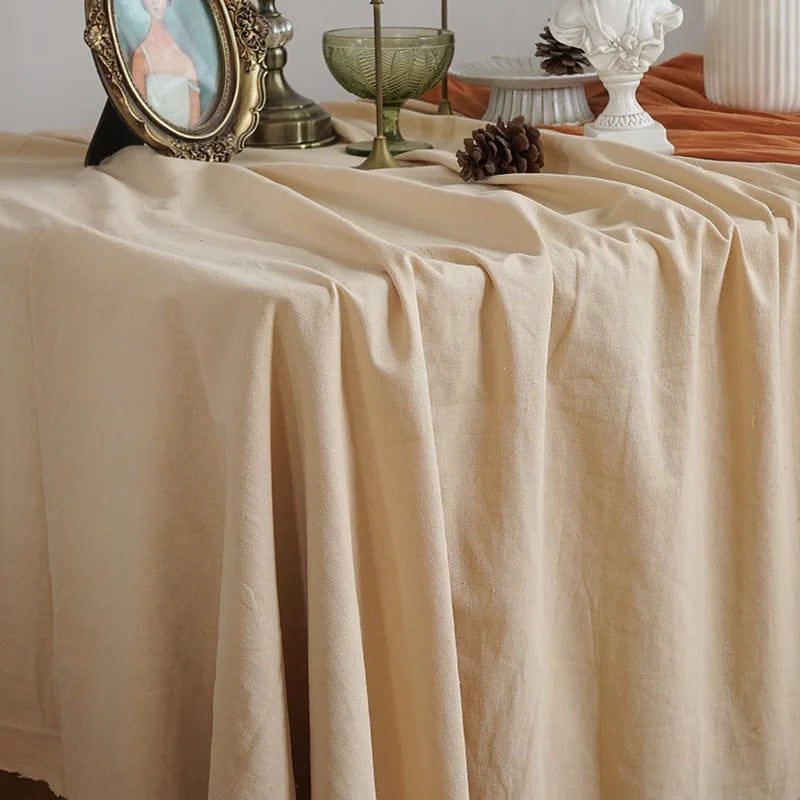 Solid Color 100% Cotton Fabric for Sewing Tablecloth Quilting Embroidery DIY Crafts Apparel Cloth 140cm Wide