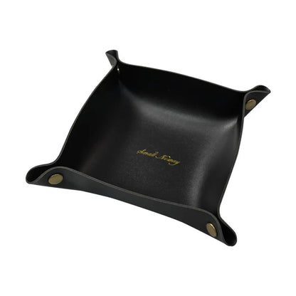 Chic Nordic Leren Opbergbak - Elegante Bureau Organizer voor Sleutels, Sieraden en Cosmetica - Vouwbare Thuisdecoratie Oplossing