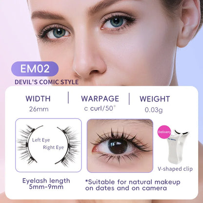 Magnetische Valse Wimpers - 4 stuks/1 paar van Eenvoudig Te Dragen, Zachte en Natuurlijke Quantum Magnet Oogmake-up met Applicator, Geen Lijm Nodig!