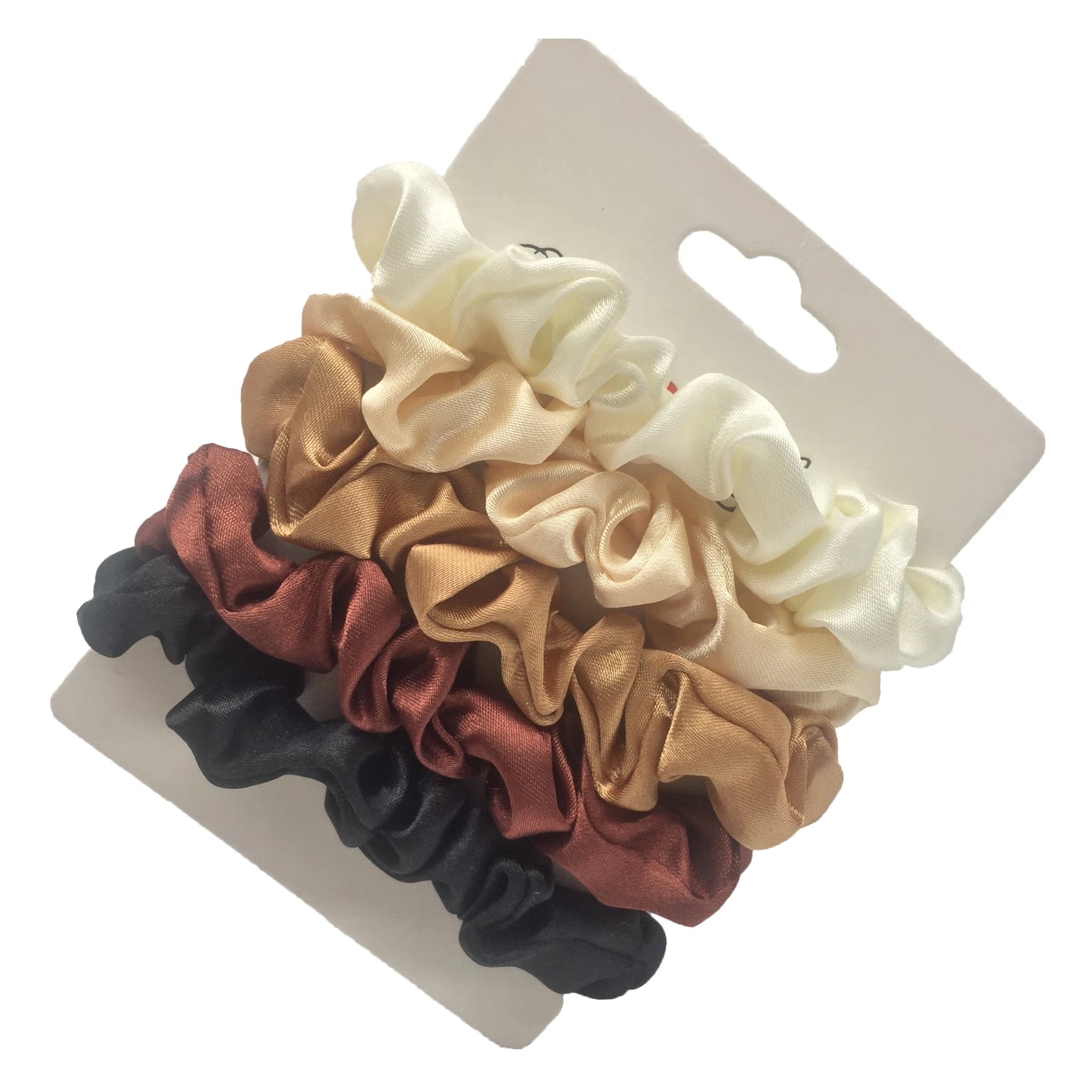 Charmante Satijnen Haarelastiekjes Set - 6 of 5 Stuks Schattige Paardenstaart Accessoires in Zwart voor Stijlvolle Vrouwen