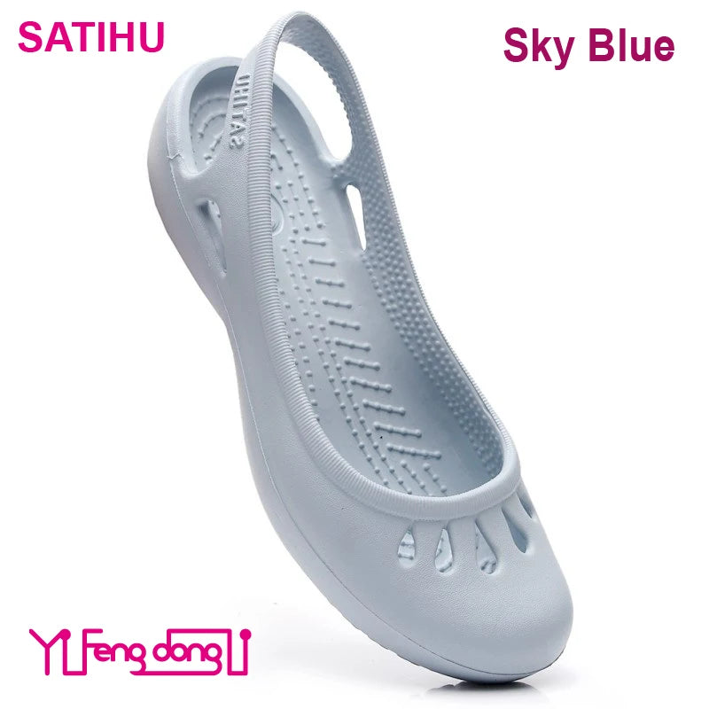 Dames Zomer Satihu Gecertificeerde Lichtgewicht Antislip Klompen Sandalen – Perfect voor Verpleegkundigen, Buitensporten en Stranddagen!