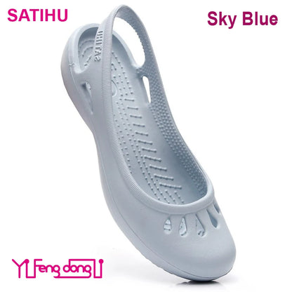 Dames Zomer Satihu Gecertificeerde Lichtgewicht Antislip Klompen Sandalen – Perfect voor Verpleegkundigen, Buitensporten en Stranddagen!