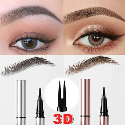 2Points Langdurige Oogpotlood - Eenvoudige Grip, Waterproof Vloeibare Formule voor Nauwkeurige Wenkbrauwen | Koreaanse Make-up Essentie