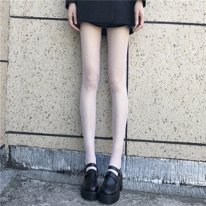 Aantrekkelijke Machten Visnet Panty voor Vrouwen - Stijlvolle Jacquard Lange Bodystockings & Naad Elegantie in Zwarte Kousen