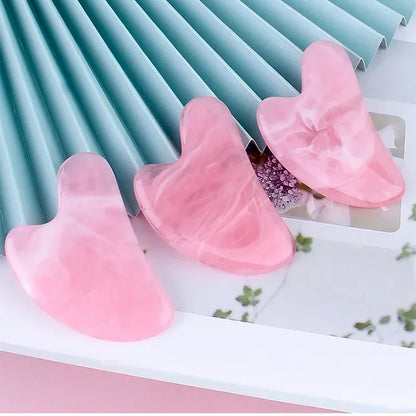 Herstel uw huid met onze natuurlijke kwarts Gua Sha gezichtsmasseertool - De ultieme facelift en slankende schraapplaat