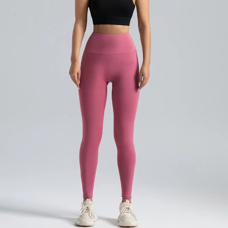 Stijlvolle Hoge Zwarte Leggings voor Vrouwen – T-Line Vrij, Heuplift, Buikcompressie, Perfect voor Yoga en Hardlopen!