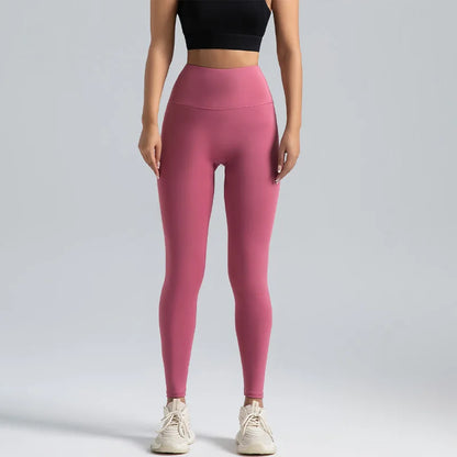 Stijlvolle Hoge Zwarte Leggings voor Vrouwen – T-Line Vrij, Heuplift, Buikcompressie, Perfect voor Yoga en Hardlopen!