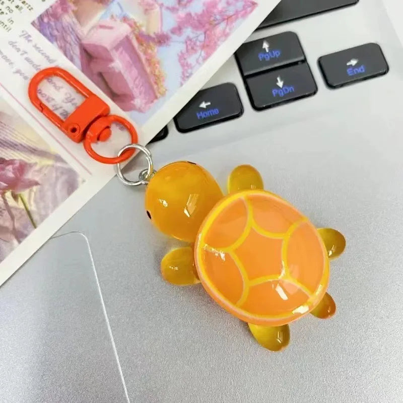 Schattige Glow-in-the-Dark Schildpad Sleutelhanger - Kleurvolle Schildpad Hanger voor Vrouwen en Meisjes, Perfect voor Rugzakken en DIY Accessoires! Ideaal Cadeau voor Studenten!
