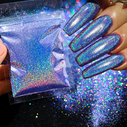 10g Blauw Groene Gloei-in-het-Donker Nagelpoeder - Luminieuze Pigmentstof voor Indrukwekkende Sieraden en Knutsel Decoraties