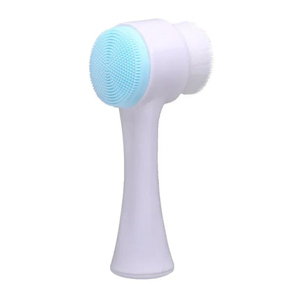 Revolutionaire 3D Dubbelzijdige Silicone Gezichtsreinigingsborstel met Zachte Haren - Handmatige Massage Exfoliator voor een Stralende Huid!