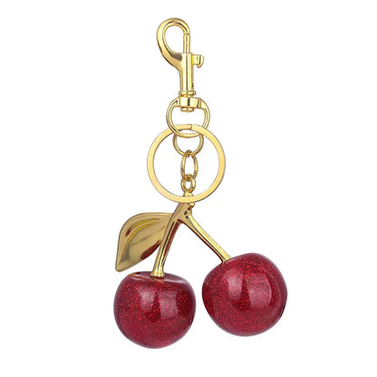 ZAKOL Stijlvolle Rode Kers Sleutelhanger - Vrolijke Zomerfruit Hanger Sleutelhanger voor Mannen en Vrouwen - Perfecte Sieraden Tasaccessoire Cadeau
