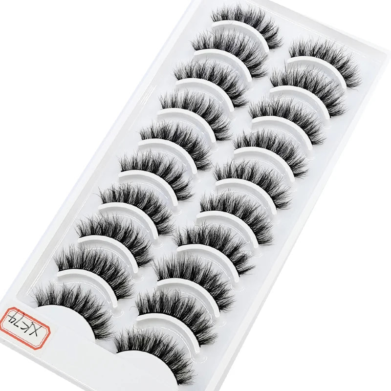 Verhoog je uitstraling met 10 paar luxe natuurlijke lange 3D nerts valse wimpers - Perfect voor make-up liefhebbers!