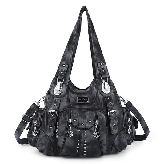 Chic Angelkiss Dames Handtas Collectie - Stijlvolle PU Leren Schoudertas & Ruimtelijke Schoudertas voor de Moderne Vrouw