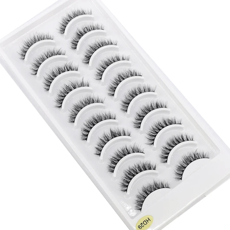 Verhoog je uitstraling met 10 paar luxe natuurlijke lange 3D nerts valse wimpers - Perfect voor make-up liefhebbers!
