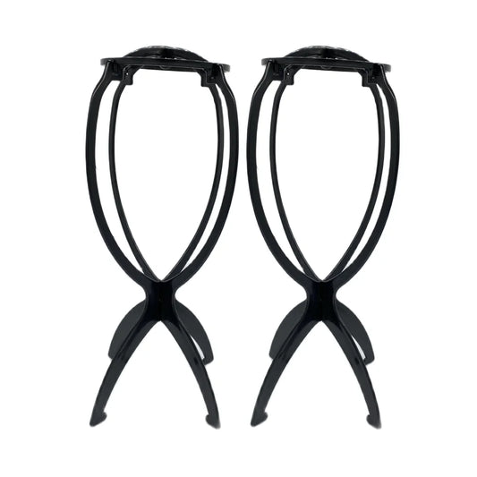 Set van 2 Draagbare 36cm Pruikstandaards - Ideaal voor het Weergeven van Pruiken, Hoeden en Meer in Kapperszaken of Thuis!