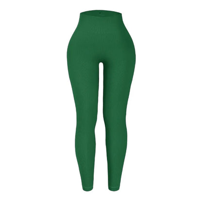 Verhoog je training met hoge taille naadloze gebreide yoga leggings voor vrouwen - stijlvol, slankmakend en perfect voor hardlopen en fitness!