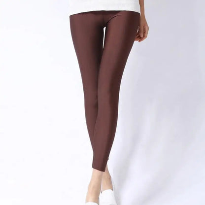 Levende Lente Effen Neon Legging voor Vrouwen - Hoge Rek en Comfortabele Pasvorm voor Elke Meisje!