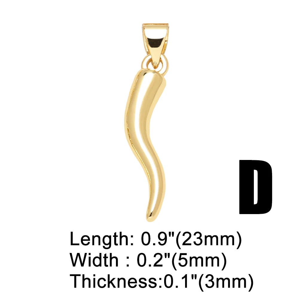 Gold Plated CZ Charms Rose Heart Money Bag Chili Pendants Copper DIY Bracelet Jewelry Making Supplies