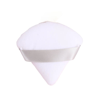 Set van 1 of 2 Zachte Driehoekige Fluwelen Poederpads voor Een Vlekkeloze Make-up Toepassing - Wasbaar, Lichtgewicht en Perfect voor Gezichtspoeder!