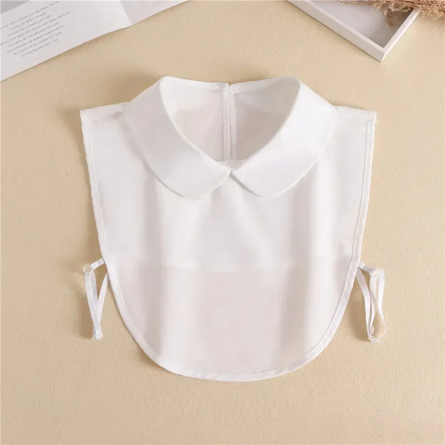 Chic 2024 Voorzijde Strik Witte Afneembare Kant Kraag voor Dames – Vintage Stijl Blouse Accessoire voor een Modebewuste Uiterlijk