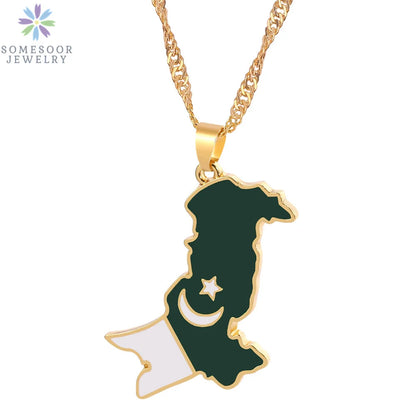 Stijlvolle SOMESOOR Afrikaanse nationale vlag ketting - Vier Nigeria, Ghana en Jamaica met hip-hop emaille hanger kettingjuwelen - Perfect cadeau voor vrouwen