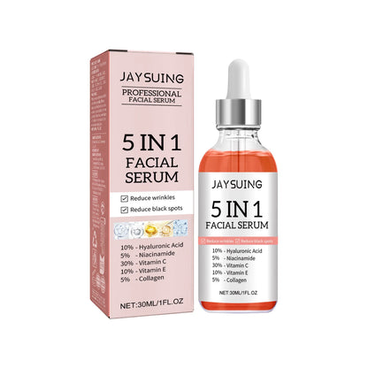 Alles-in-één Anti-Aging Gezichtsserum: Verzacht Fijne Lijnen, Verstevig de Huid, Minimaliseer Poriën, Hydrateer Intensief & Verhelder met Vitamine C en Hyaluronzuur