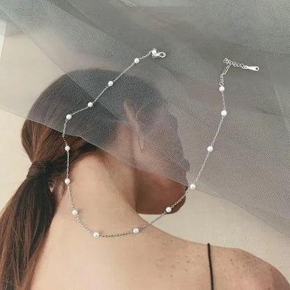 Elegante Dubbel Laags Parels Choker Ketting met Hart Bedel - Perfect Sieraden Geschenk voor Vrouwen