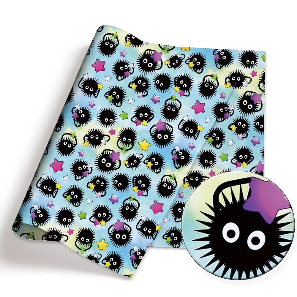 Cute Cartoon Printed Fabric 140x50cm Polyester Cotton for Sewing Patchwork Quilting Baby Clothes