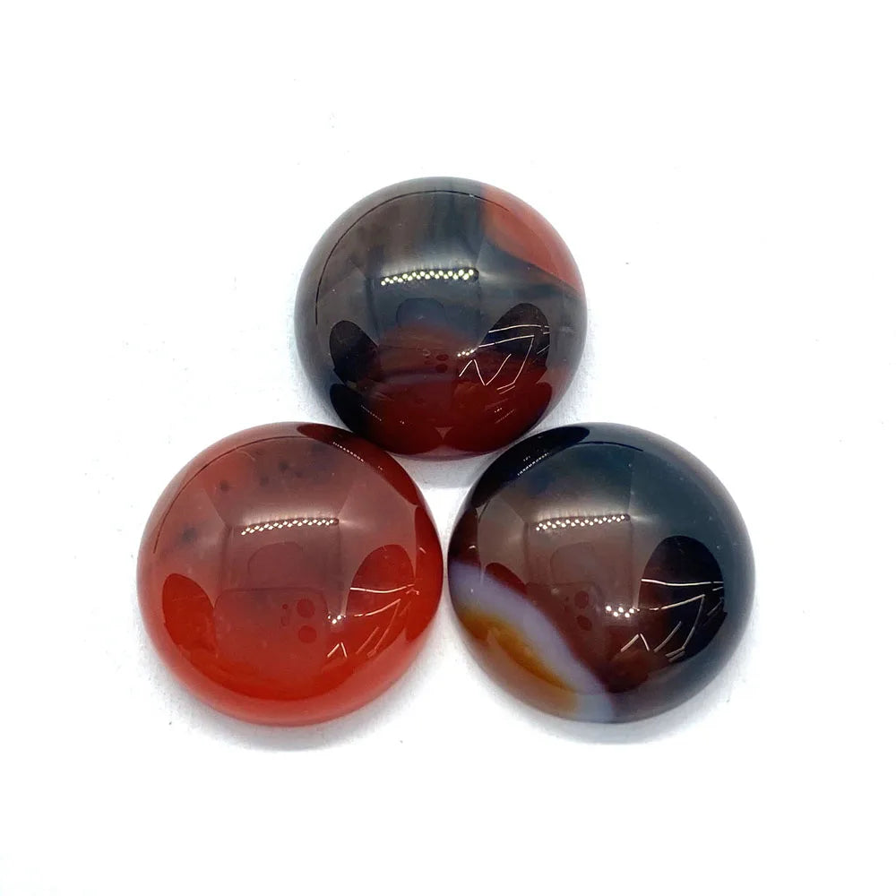 Round Natural Stone Cabochons 4-25mm Flat Back Gemstone Cabs 10pcs for Jewelry Making Rings Earrings Pendants