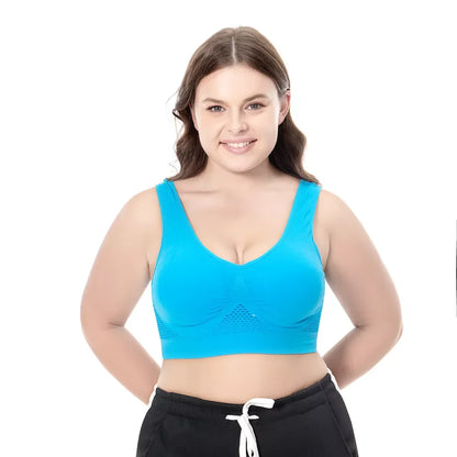 Ultieme Comfort S-6XL Hol Uit Vrouwen Sportbeha - Stijlvolle Fitness Yoga Hardloop Vest met Gevoerde Crop Top Ontwerp, Geen Draad voor Maximale Beweging