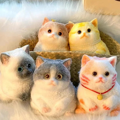 Schattige Jumbo Kitty Kat Taba Siliconen Pluche Speelgoed - Handgemaakte Squeeze Mochi voor Stressverlichting & Ontspanning - Perfect Cadeau voor Kattenliefhebbers!