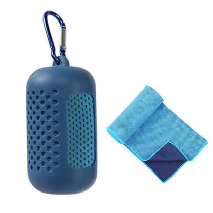 Revolutionaire Circulaire Silicoen Gewikkelde Koeltowel - Sneldrogende Microvezel Strand- en Fitnessaccessoire (1PC)