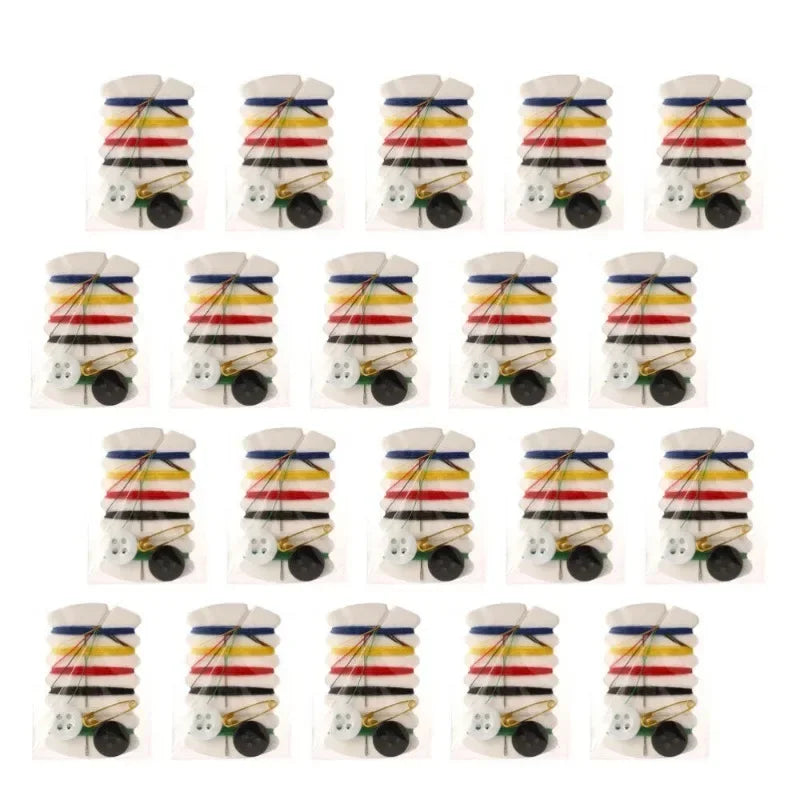Mini kit de couture voyage aiguilles fils boutons épingles lot 20 à 100 pièces DIY