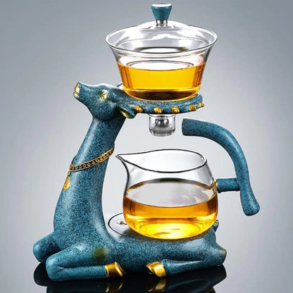 Elegante Magnetische Glazen Theepot Infuser - Premium Borosilicaat Thee- en Koffiepot met Druppelontwerp, Perfect voor Bubble Tea en het Zetten van Heerlijke Dranken