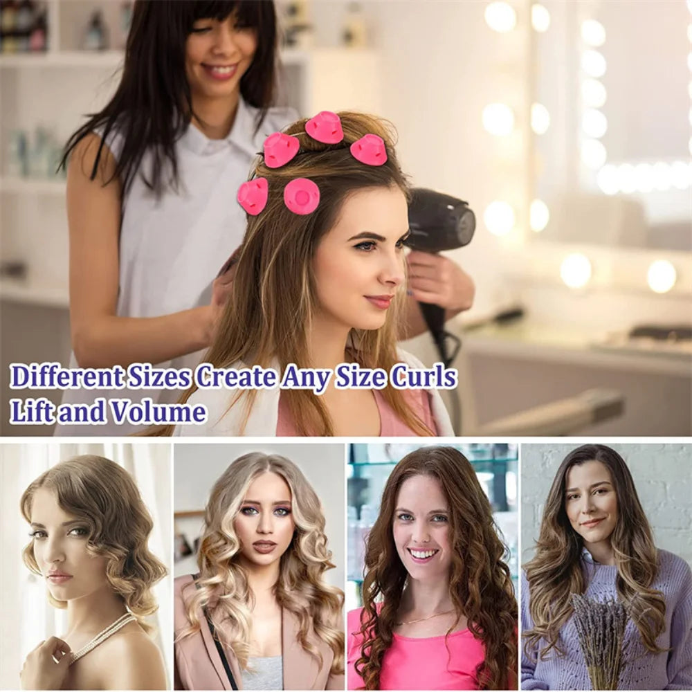 Ontdek 10 Luxe Warmtevrije Haarrollers – Moeiteloze Zachte Siliconen Rollers voor Dromerige Krullen Terwijl Je Slaapt! Perfecte Haarestylingtools voor een Prachtige Golflook!