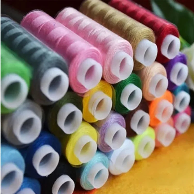 Lot de 100 bobines de fil couture polyester multicolore 250 yards couture main machine DIY