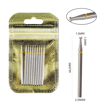 Ultimate 10-delige Diamanten Vijl Bit Set voor Perfecte Manicure & Pedicure met Elektrische Machine - Inclusief Borstel en Freesgereedschap