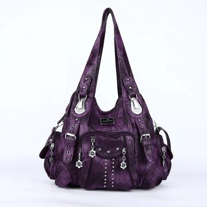 Chic Angelkiss Dames Handtas Collectie - Stijlvolle PU Leren Schoudertas & Ruimtelijke Schoudertas voor de Moderne Vrouw