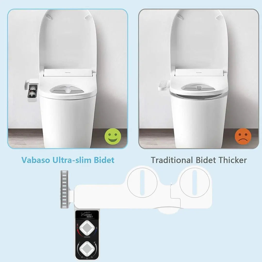 Veelzijdige Warme & Koele Opvouwbare Bidet Toilet Aanbouw - Niet-Elektrische Zelfreinigende Watersproeier met Verstelbare Drukmondstuk