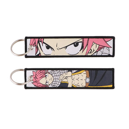 Stijlvolle Japanse Anime Geborduurde Sleutelhangers – Perfecte Sleuteltags voor Motorfietsen, Auto's en Rugzakken – Trendy Sleutelhanger Cadeaus voor Vrienden!