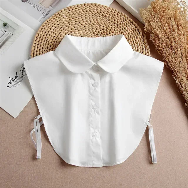 Chic 2024 Voorzijde Strik Witte Afneembare Kant Kraag voor Dames – Vintage Stijl Blouse Accessoire voor een Modebewuste Uiterlijk
