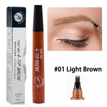 Levende 5-Kleur Microblading Oogpotlood - Waterdichte en Langdurige Vloeibare Oogpotlood met Precisie 4-Punt Tip